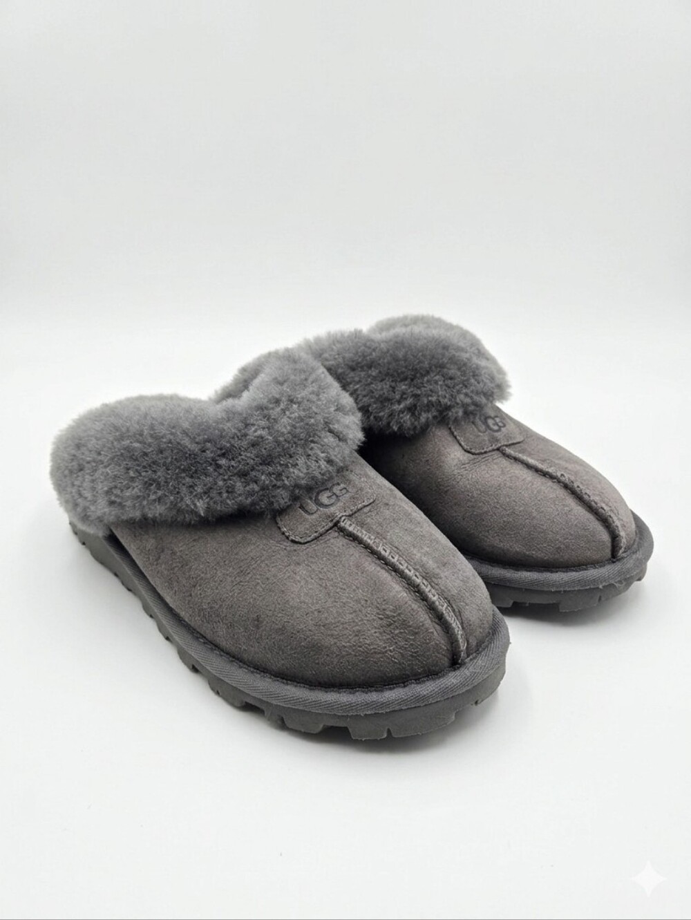 UGG Women's Coquette Grey Size 8 Slippers Sheepskin